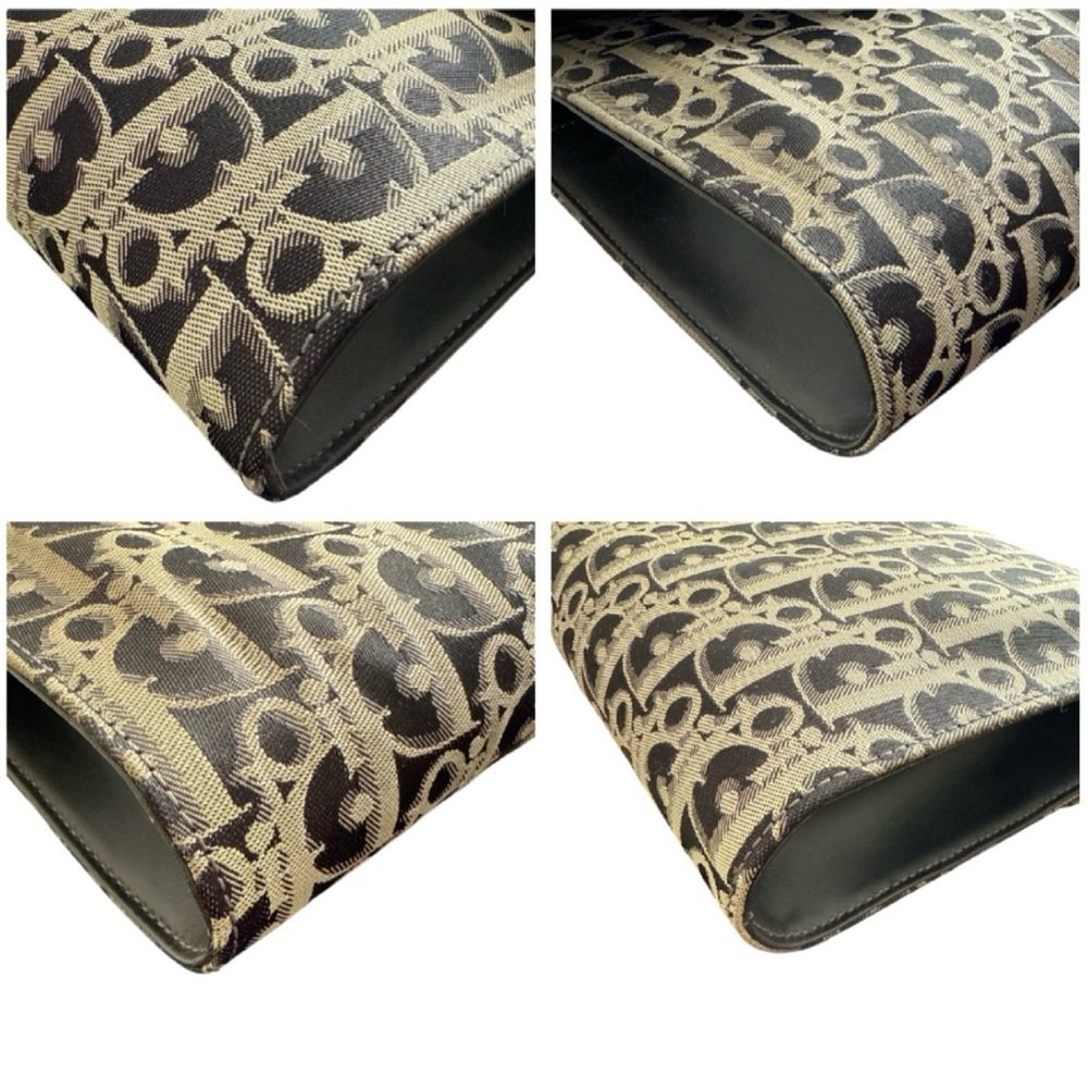 Authentic Christian Dior Vintage Oblique Trotter Monogram Canvas Clutch Pouch - Picture 9 of 16